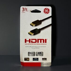 GE Black HDMI Cable - 3ft